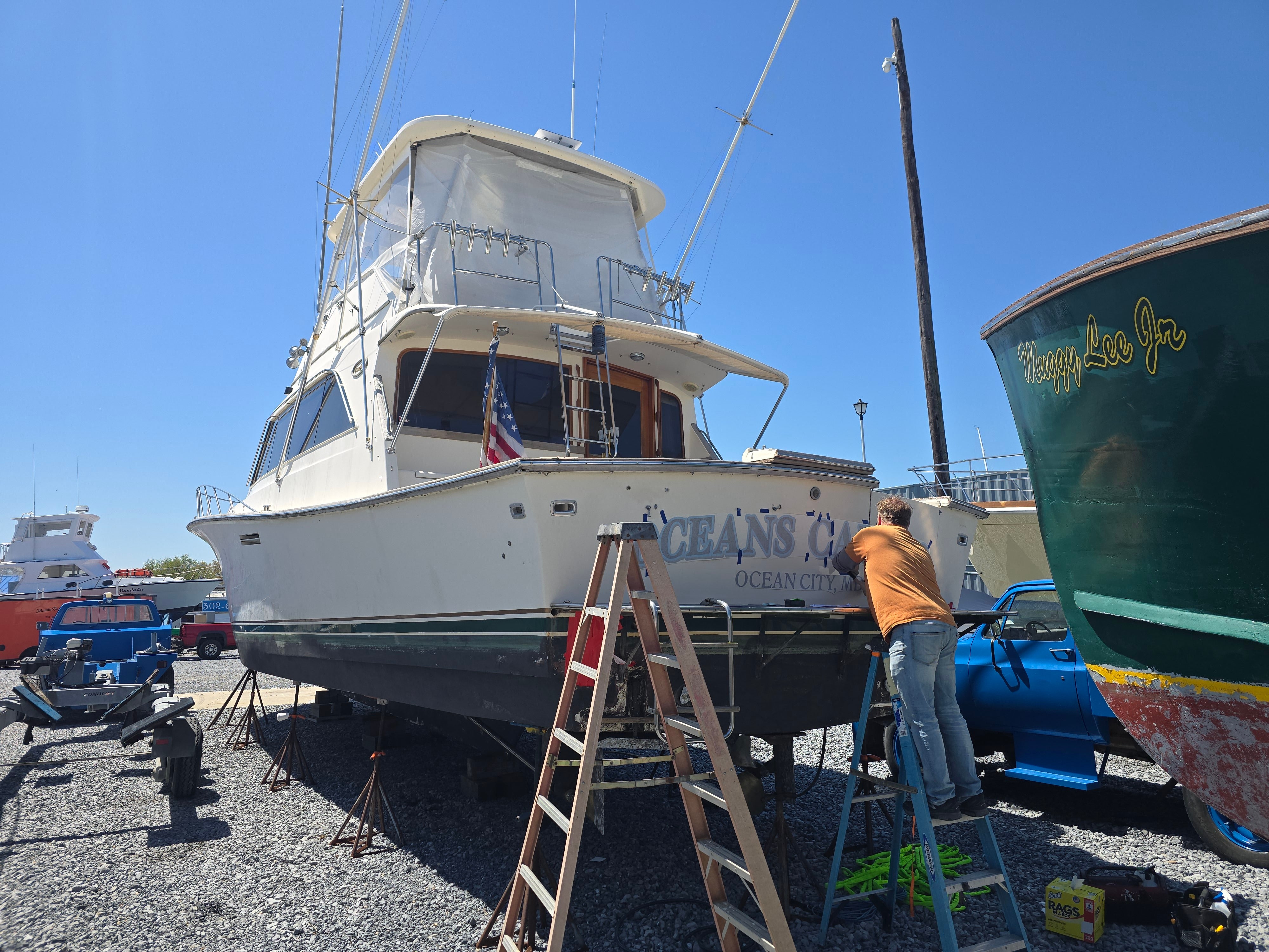 Oceans Calling Boat Decal