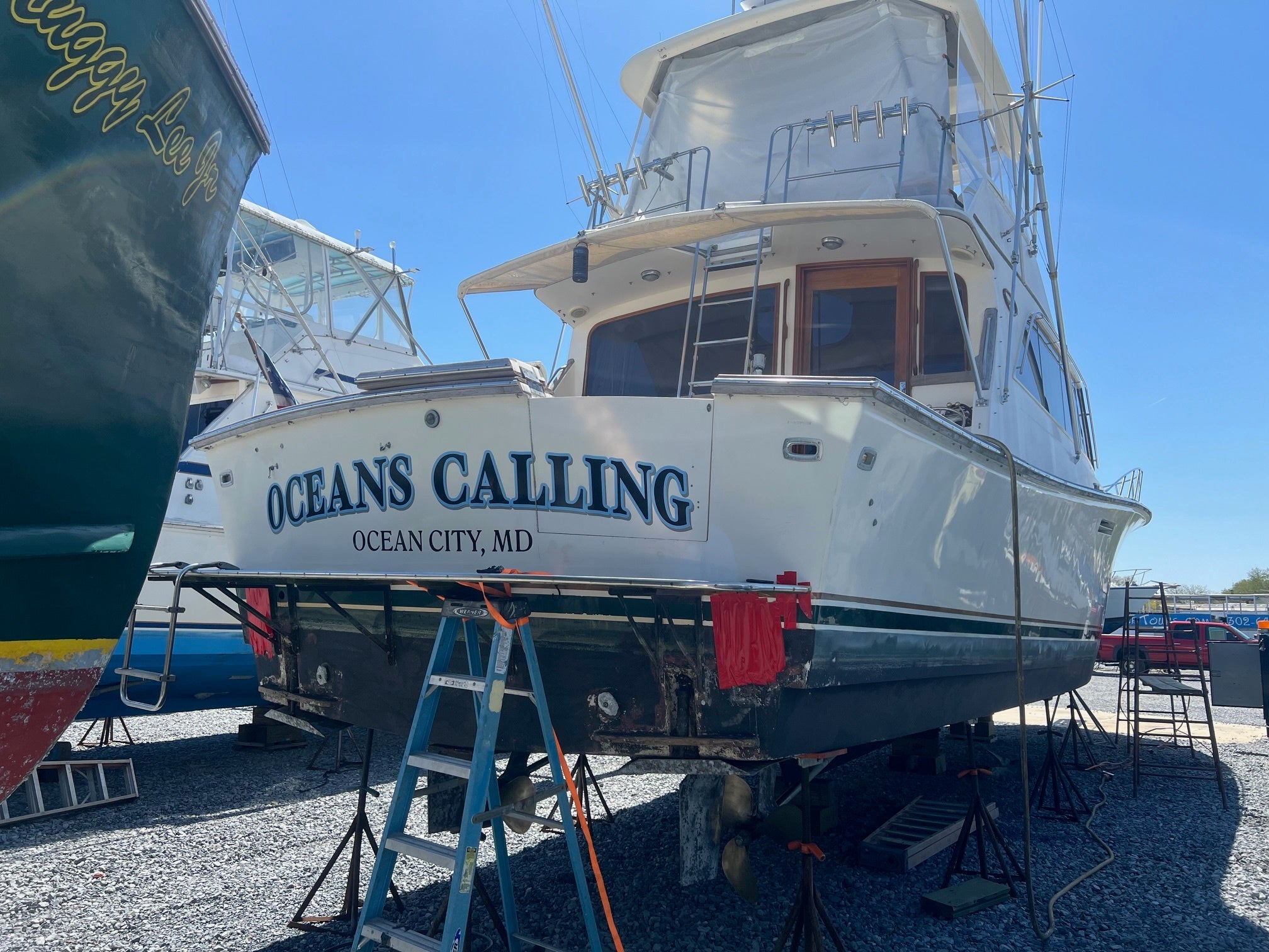 Oceans Calling Boat Decal