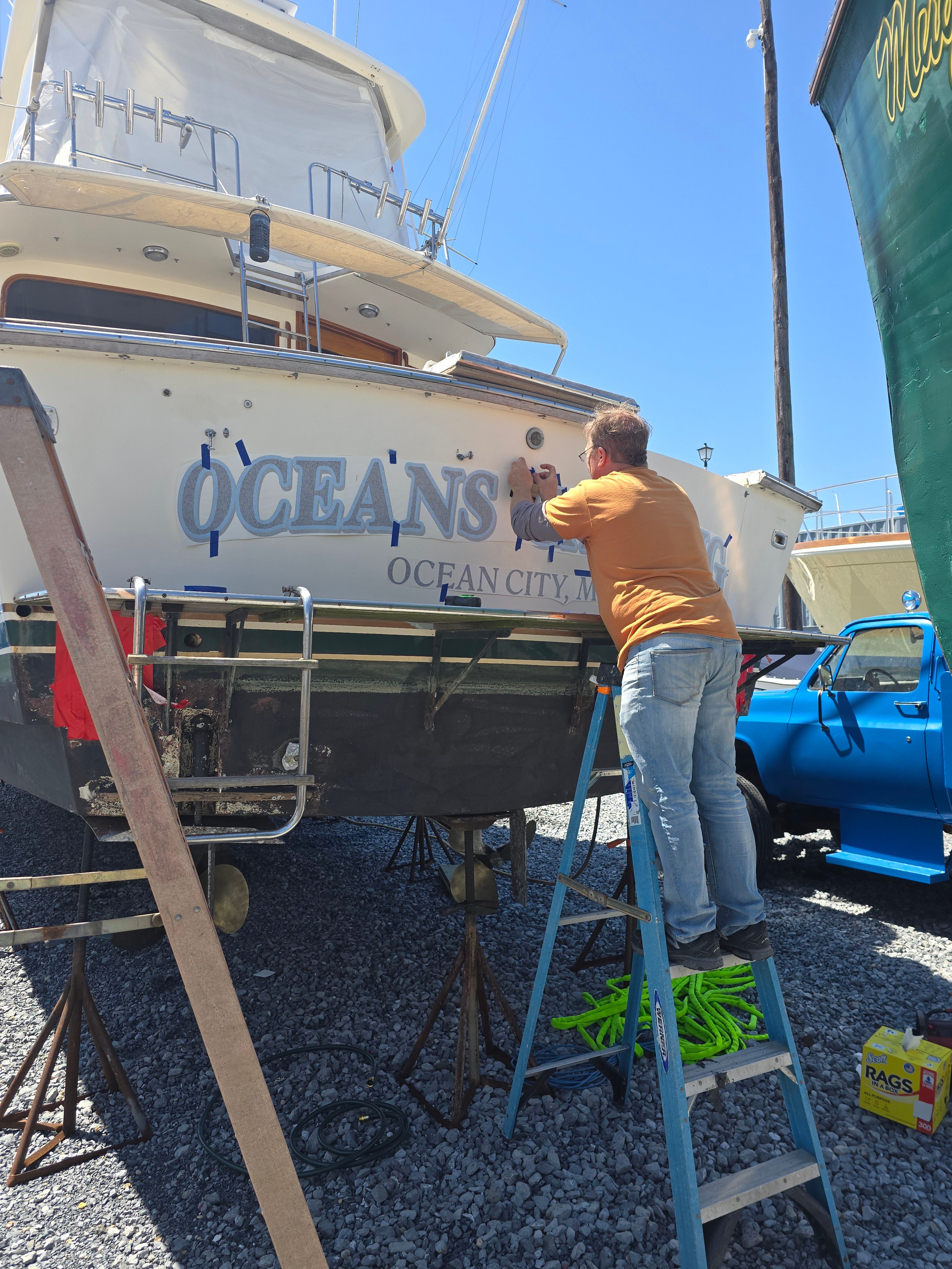 Oceans Calling Boat Decal