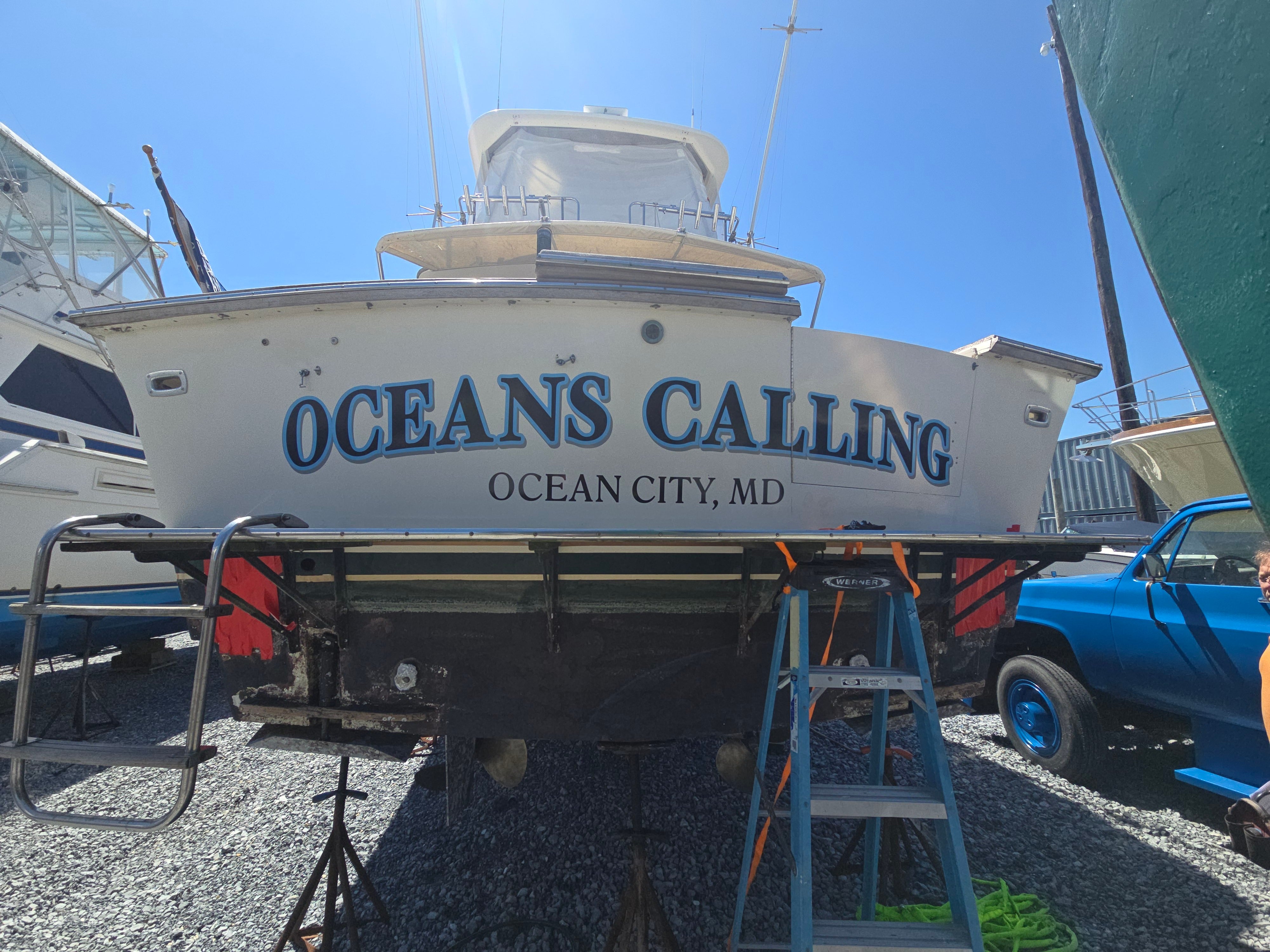 Oceans Calling Boat Decal