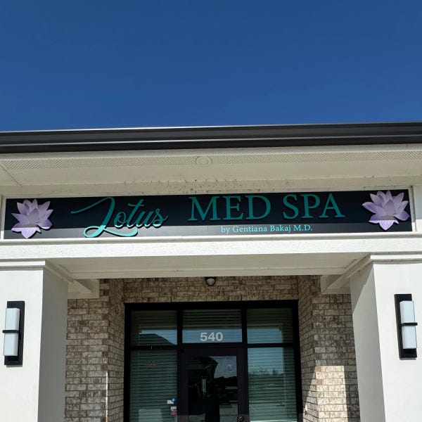 52957 - Lotus Med Spa - Exterior Nonlit Dimensional Sign