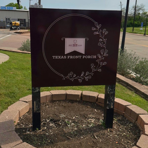 Grand Opening Signs for Texas Front Porch done by Signarama North Fort Worth/Keller