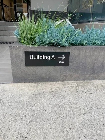 Directional Signage - 8 Clinch Ave Apartments - Preston VIC.