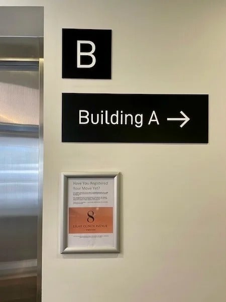 Directional Signage - 8 Clinch Ave Apartments - Preston VIC.