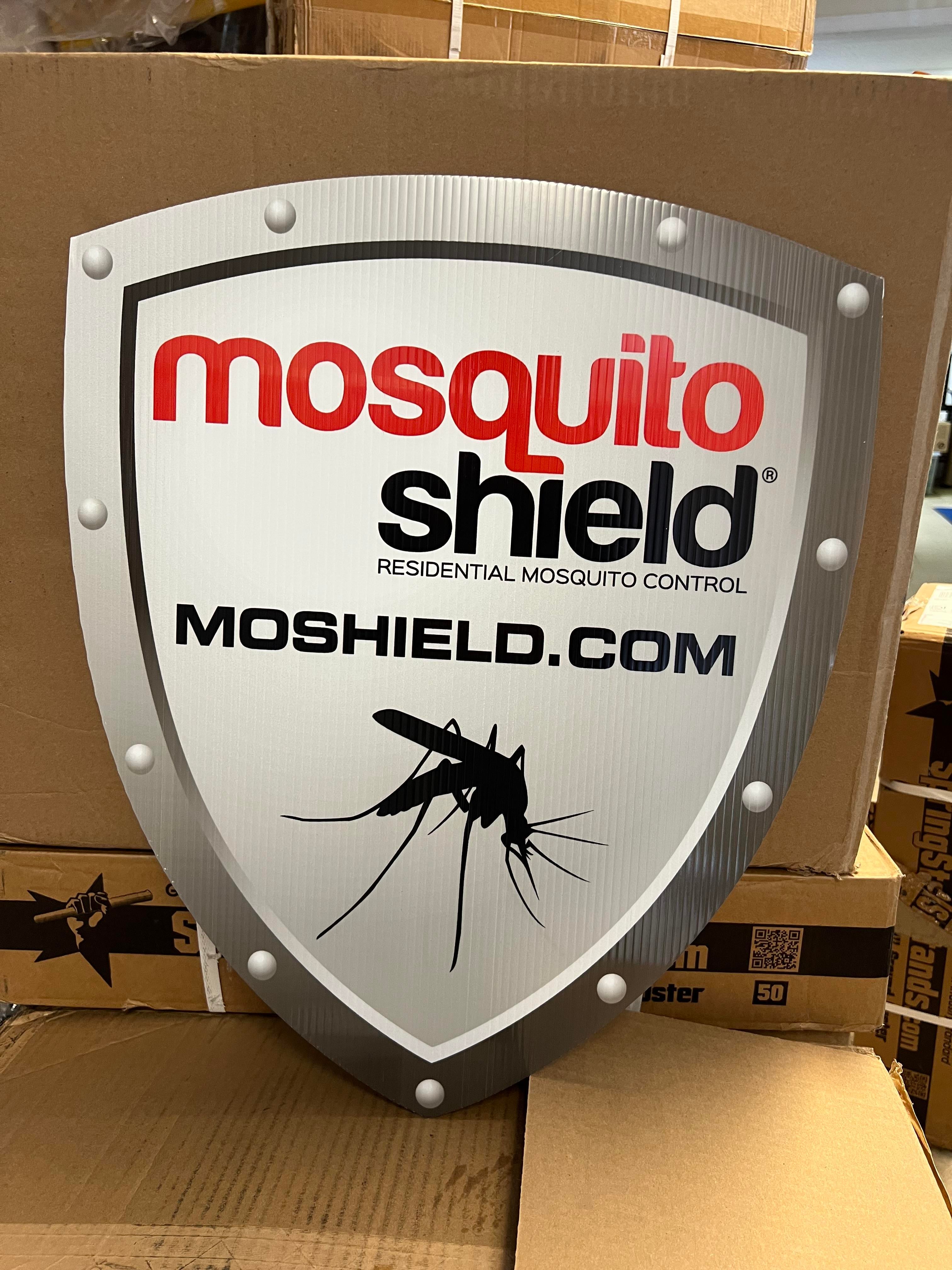 Mosquito Sheild lawn signs