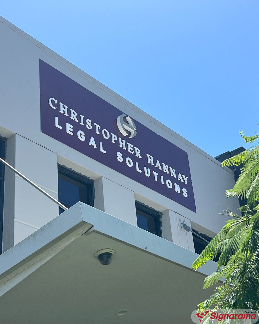 New office exterior signage