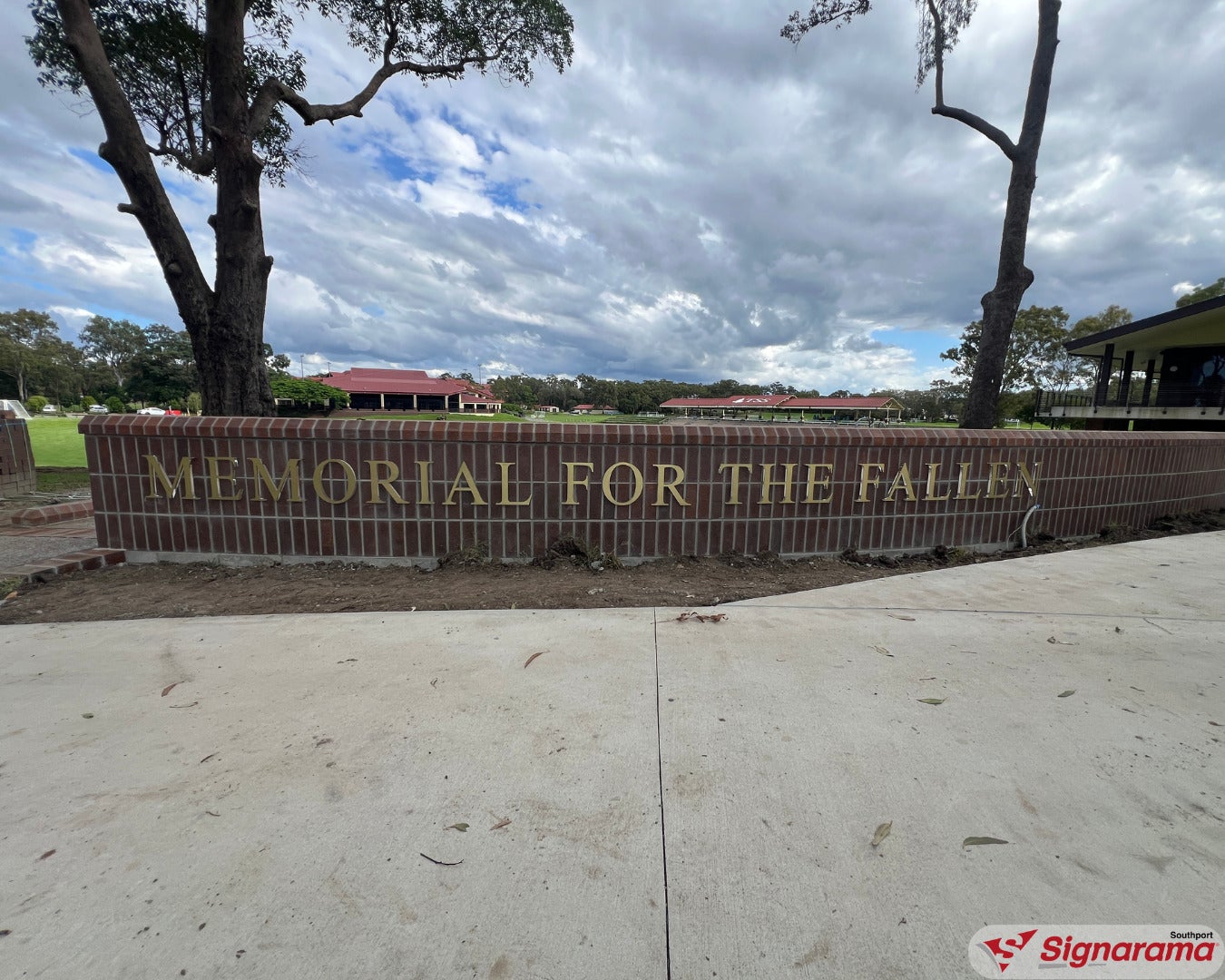 Memorial for the fallen - Brass letters