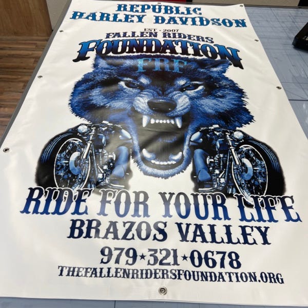 Sponsor Banners For Fallen Riders