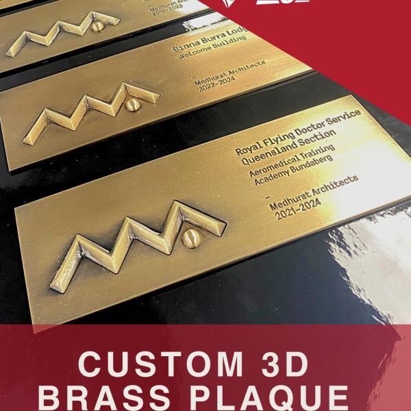 Custom 3D Brass Plaque with Engraved Lettering | Signarama New Farm