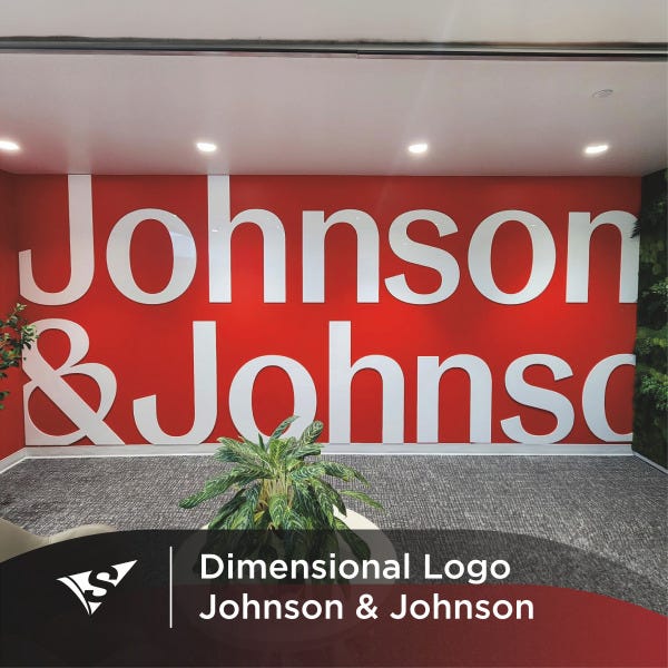 Dimensional Logo Wall for Johnson & Johnson