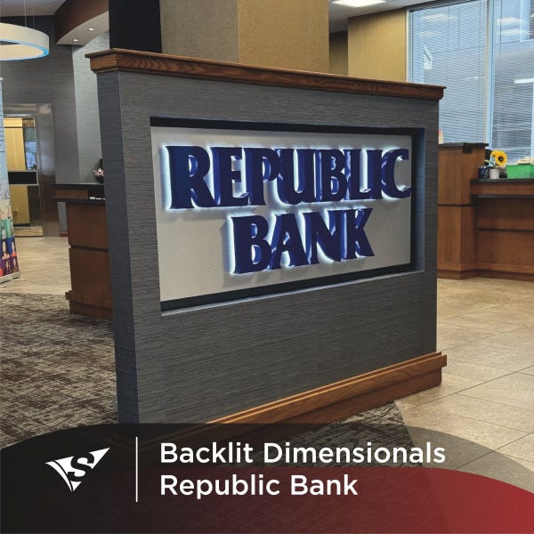 Backlit Dimensional Logo for Republic Bank