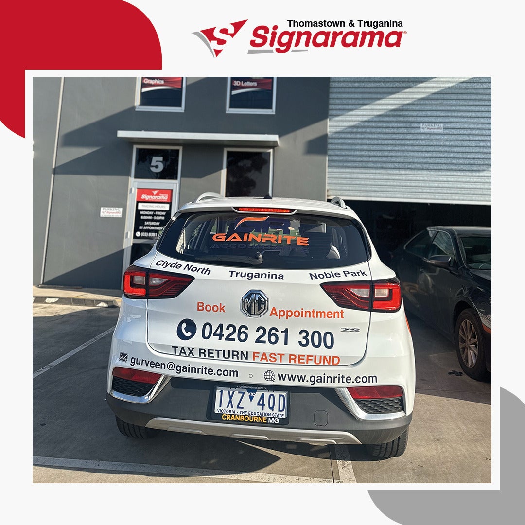High-Quality Car Wrap for Gainrite Accountants – By Signarama  Thomastown & Truganina