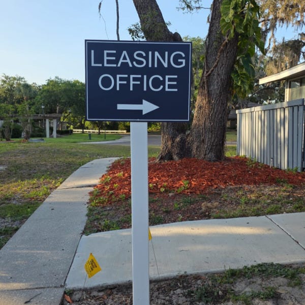 Directional Post Sign
