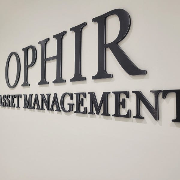 Brushed Aluminum Office Sign with Acrylic Dimensional Letters