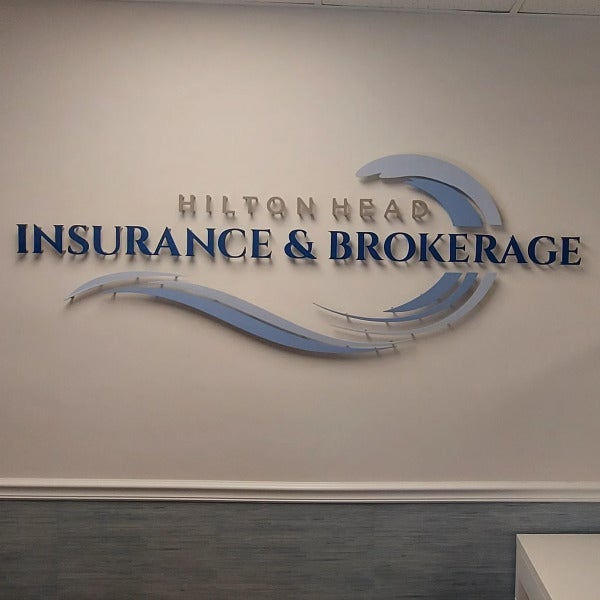 Indoor business brand signage