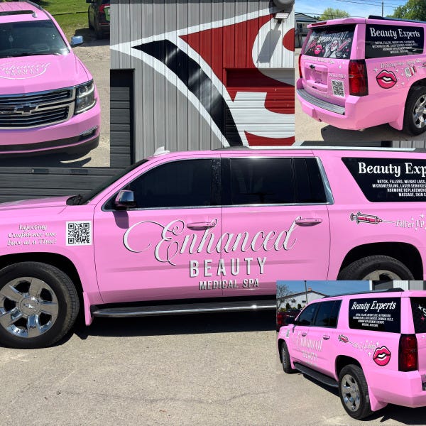Enhanced Beauty Medical Spa Vehicle Wrap
