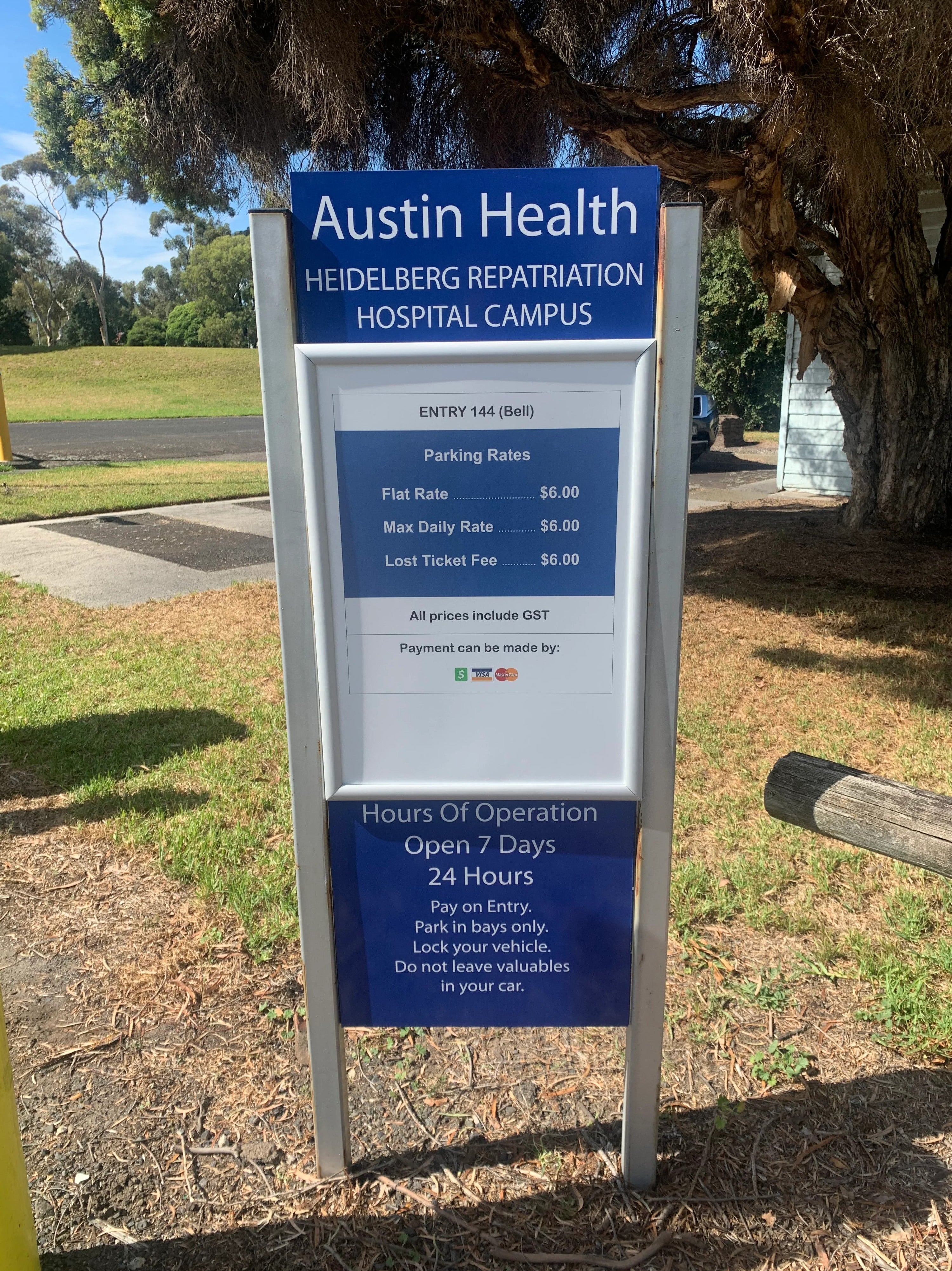 Car Park Signage - Austin Health - Ivanhoe VIC.