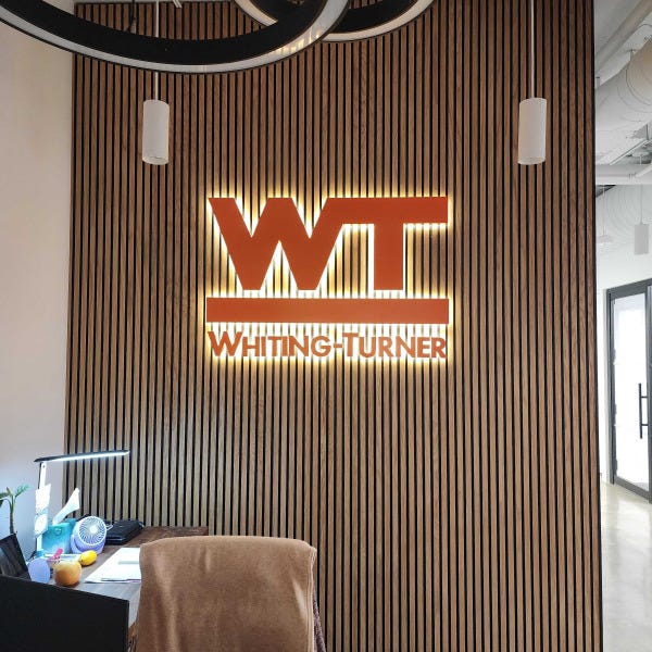 Whiting Turner Illuminated Sign