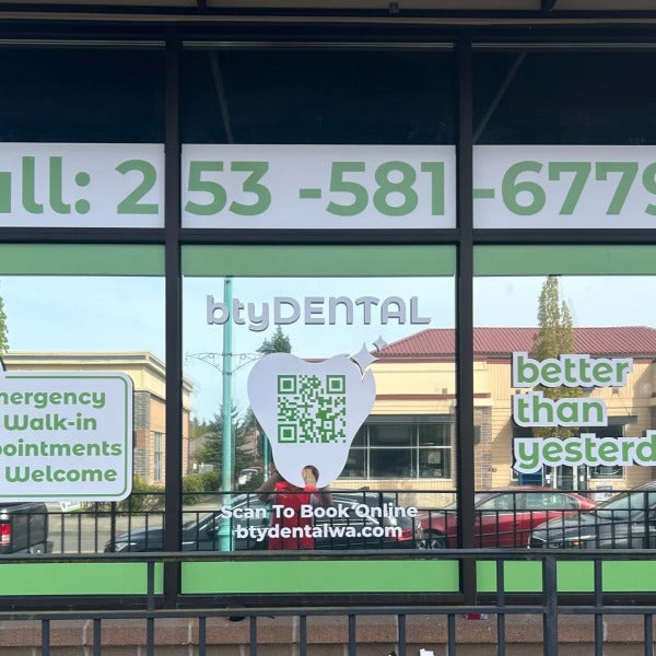 Graphics spruce up boring store windows and provide free marketing space