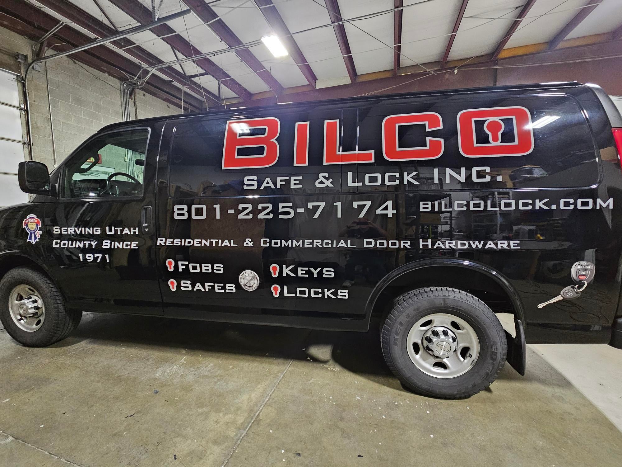 Vehicle Signage • Orem • Security Systems Industry • Bilco Safe & Lock Inc.