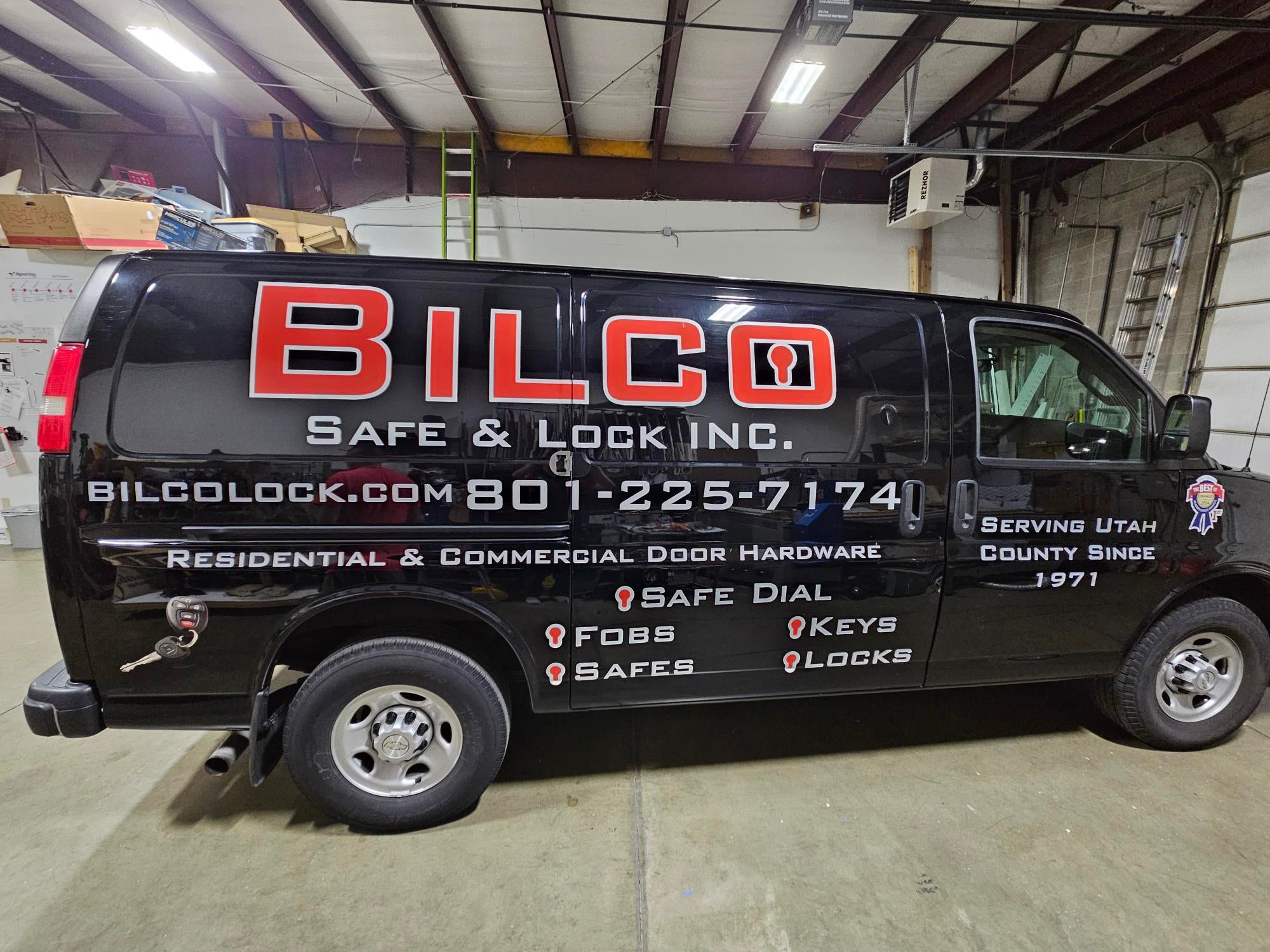 Vehicle Signage • Orem • Security Systems Industry • Bilco Safe & Lock Inc.