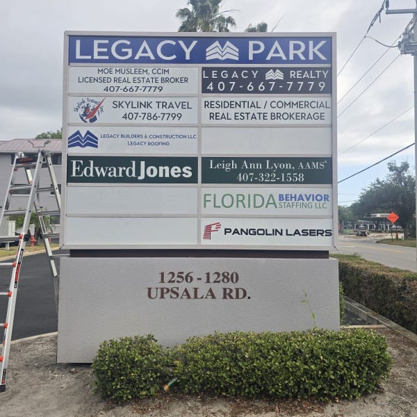 Replacing Acrylic on Monument - Legacy Park