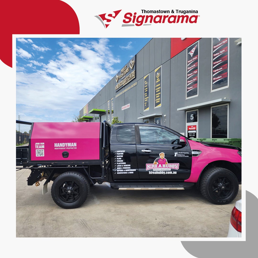 Professional Ute Truck Wrap for Hire A Hubby – By Signarama Thomastown & Truganina