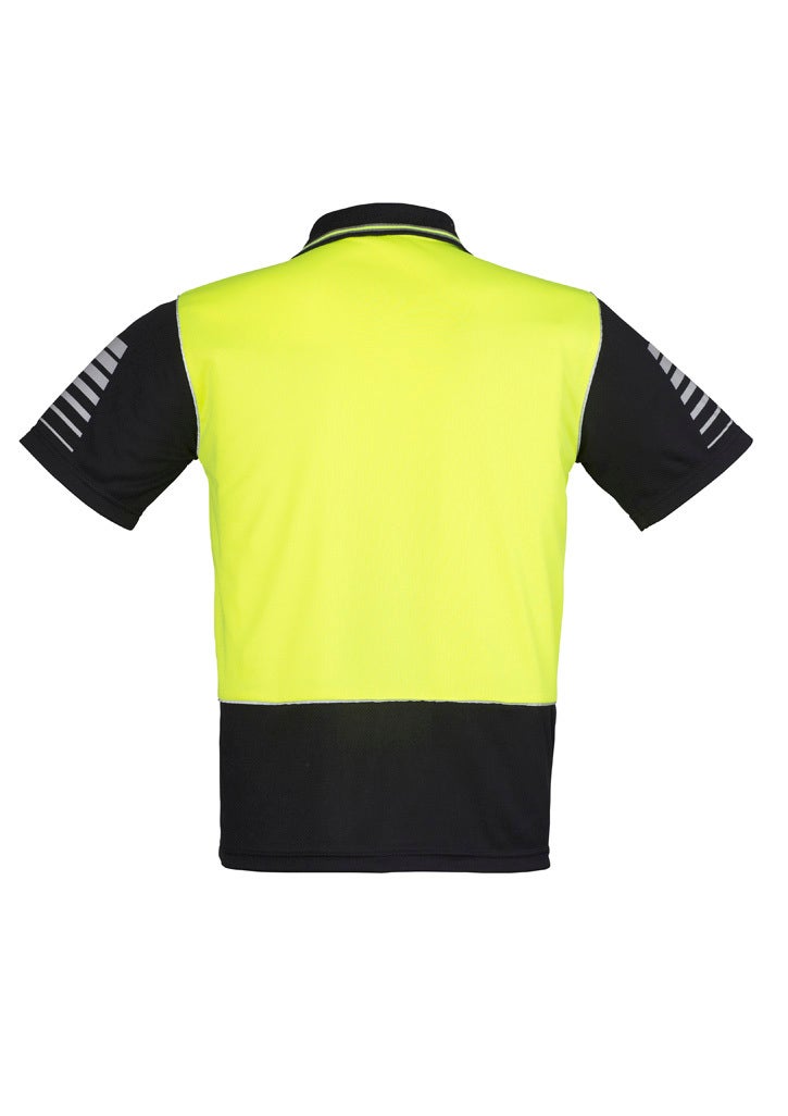 Mens Hi Vis Zone Short Sleeve Polo