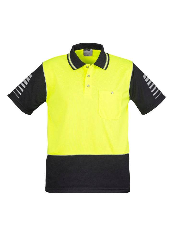 Mens Hi Vis Zone Short Sleeve Polo