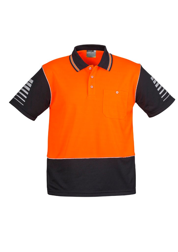 Mens Hi Vis Zone Short Sleeve Polo