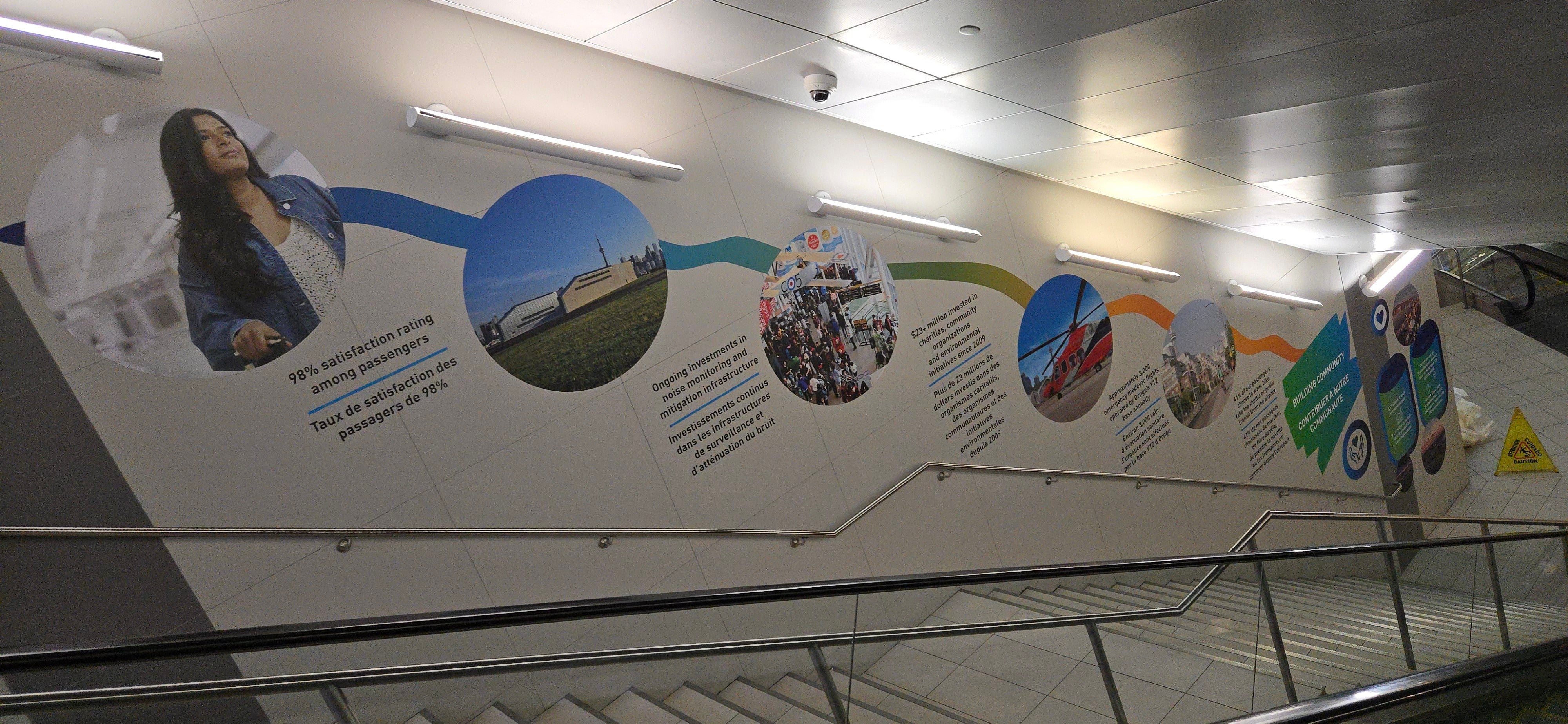 Signarama Toronto East Navigates Complexities for Ports Toronto with Wall Graphics at Billy Bishop Airport
