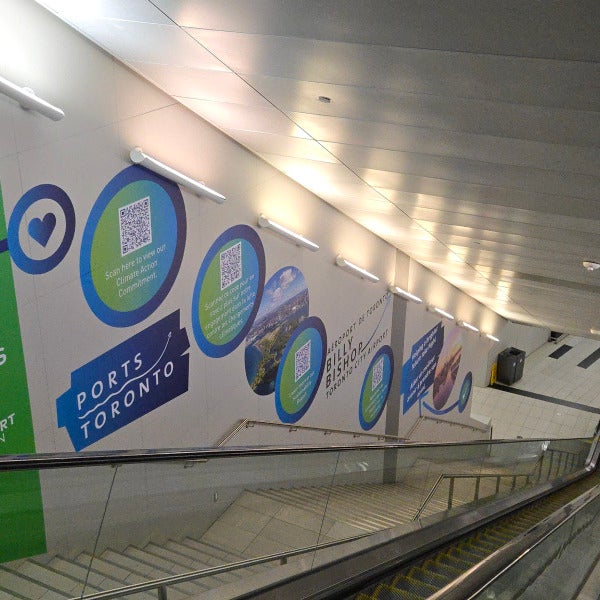 Signarama Toronto East Navigates Complexities for Ports Toronto with Wall Graphics at Billy Bishop Airport