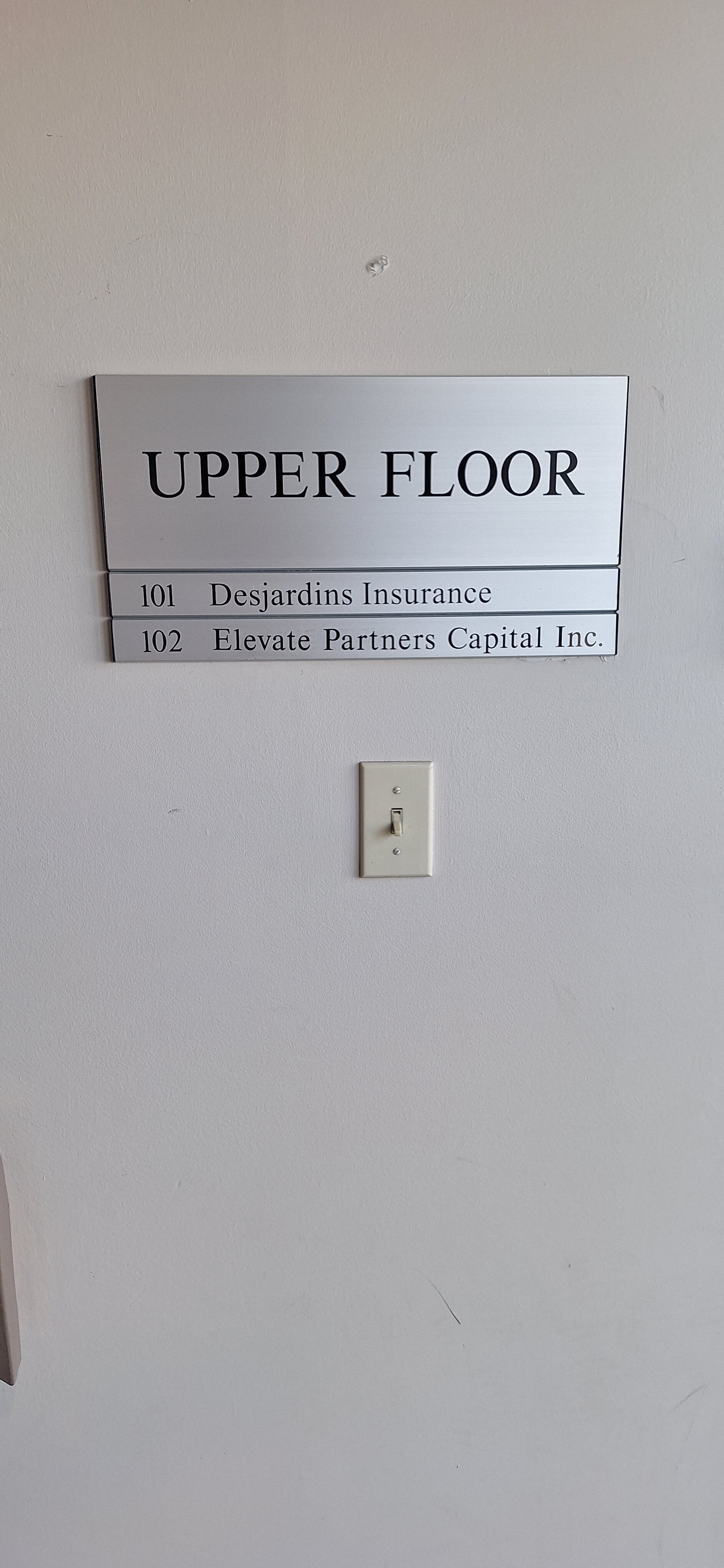 Door Graphics & Wayfinding Signage for Greer Financial & Insurance Services (Desjardins) in Edmonton, AB