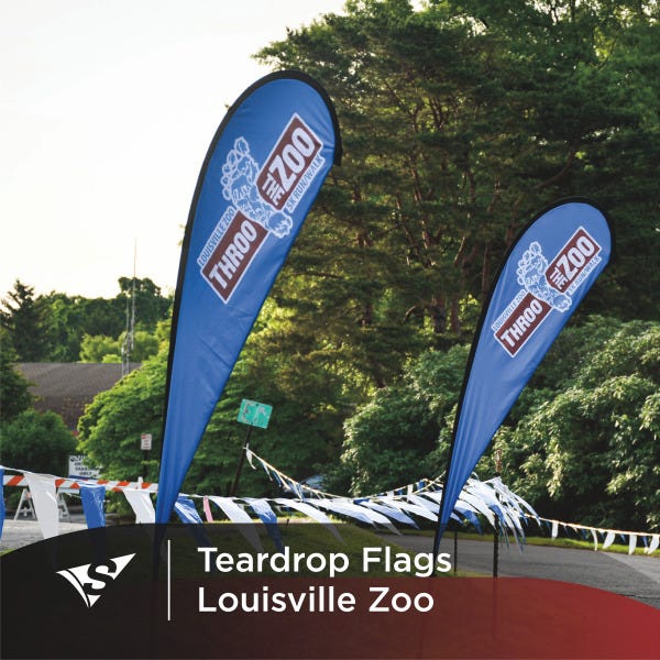 Tear Drop Flags For Louisville Zoo