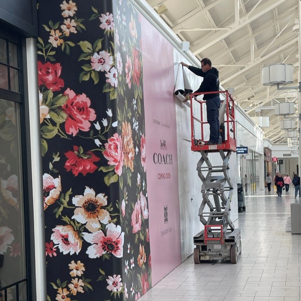 Danbury Fair Mall Barricade Graphics Install - Wall Graphics
