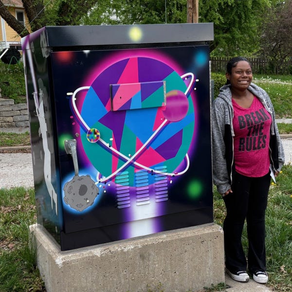 Utility Box Wrap_Outer Space with Artist Signarama Liberty