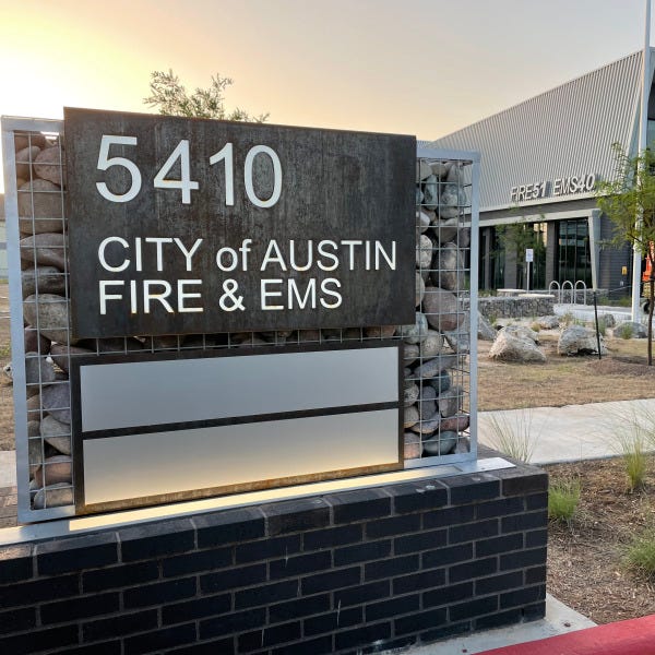 City of Austin Fire & EMS Monument Sign
