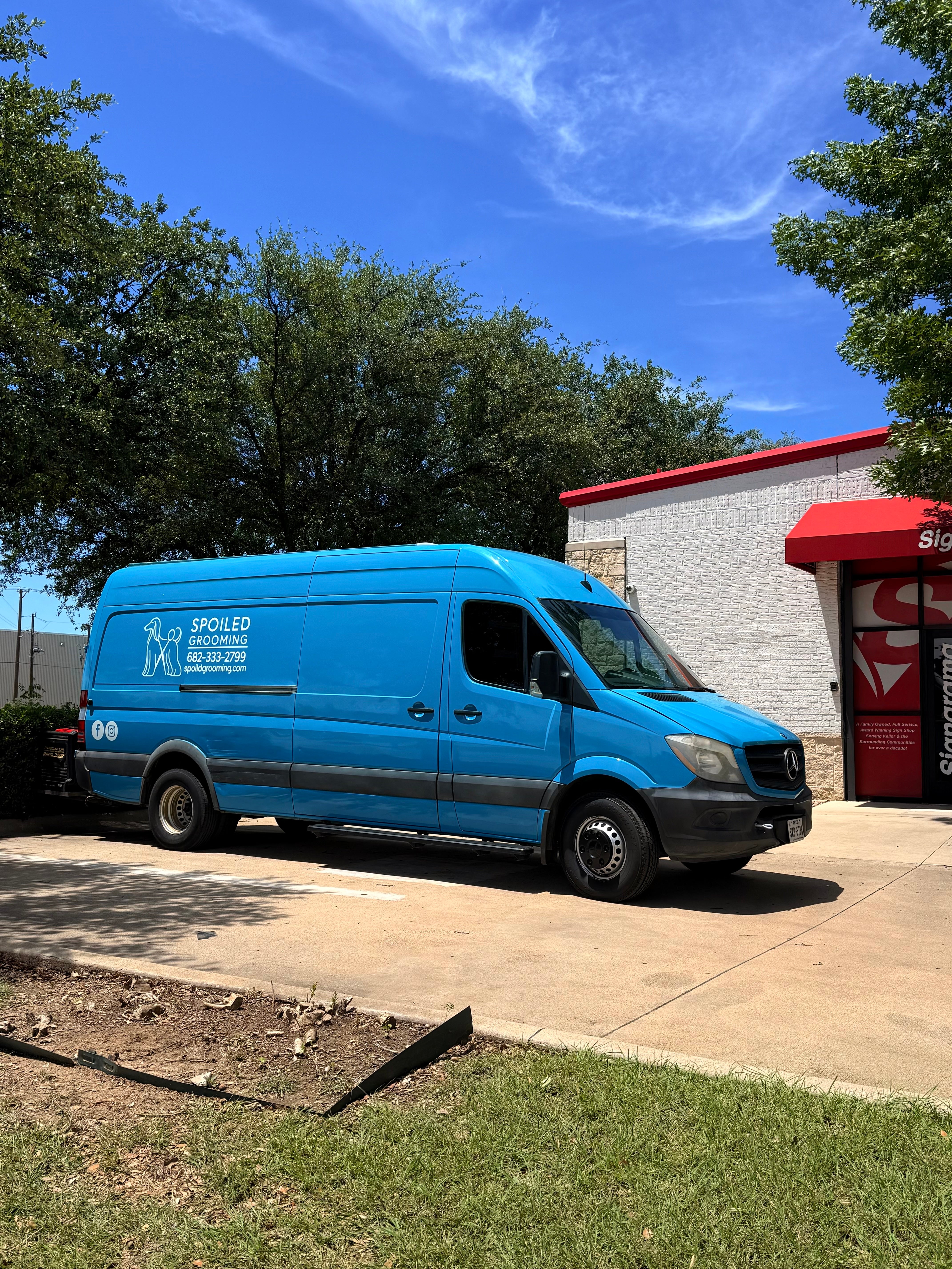 Vehicle Decals for Spoiled Grooming done by Signarama North Fort Worth/Keller