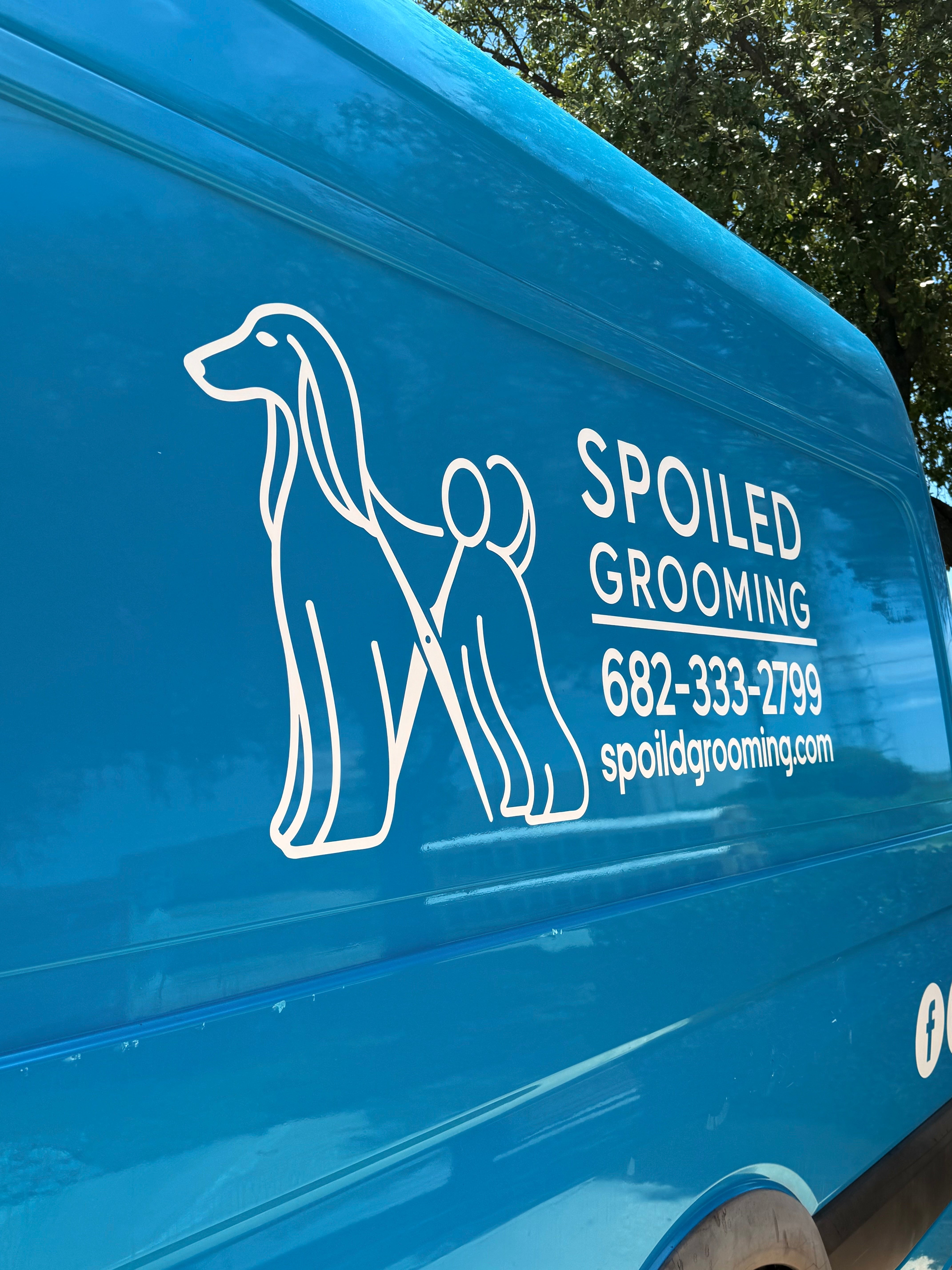 Vehicle Decals for Spoiled Grooming done by Signarama North Fort Worth/Keller