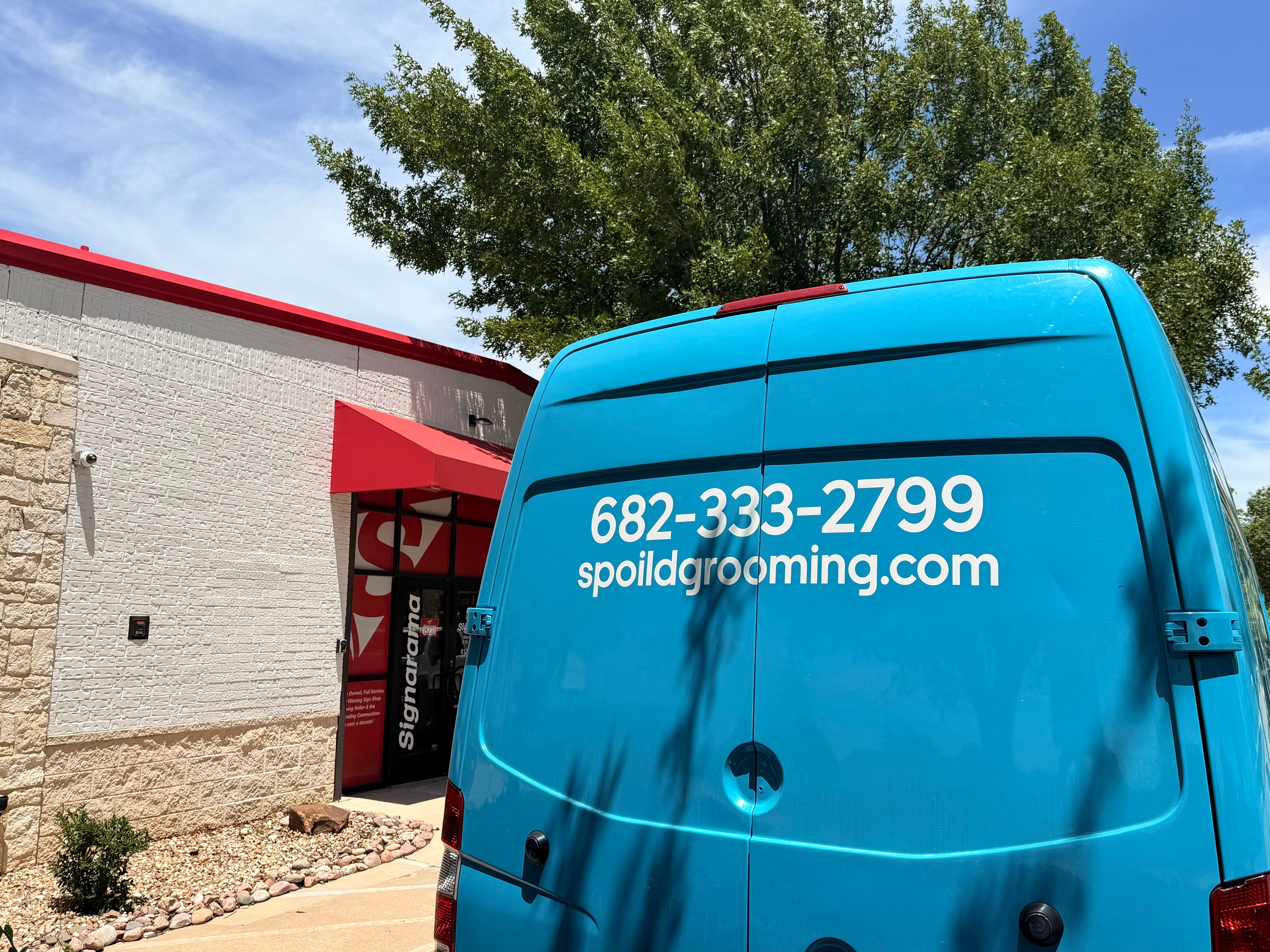 Vehicle Decals for Spoiled Grooming done by Signarama North Fort Worth/Keller