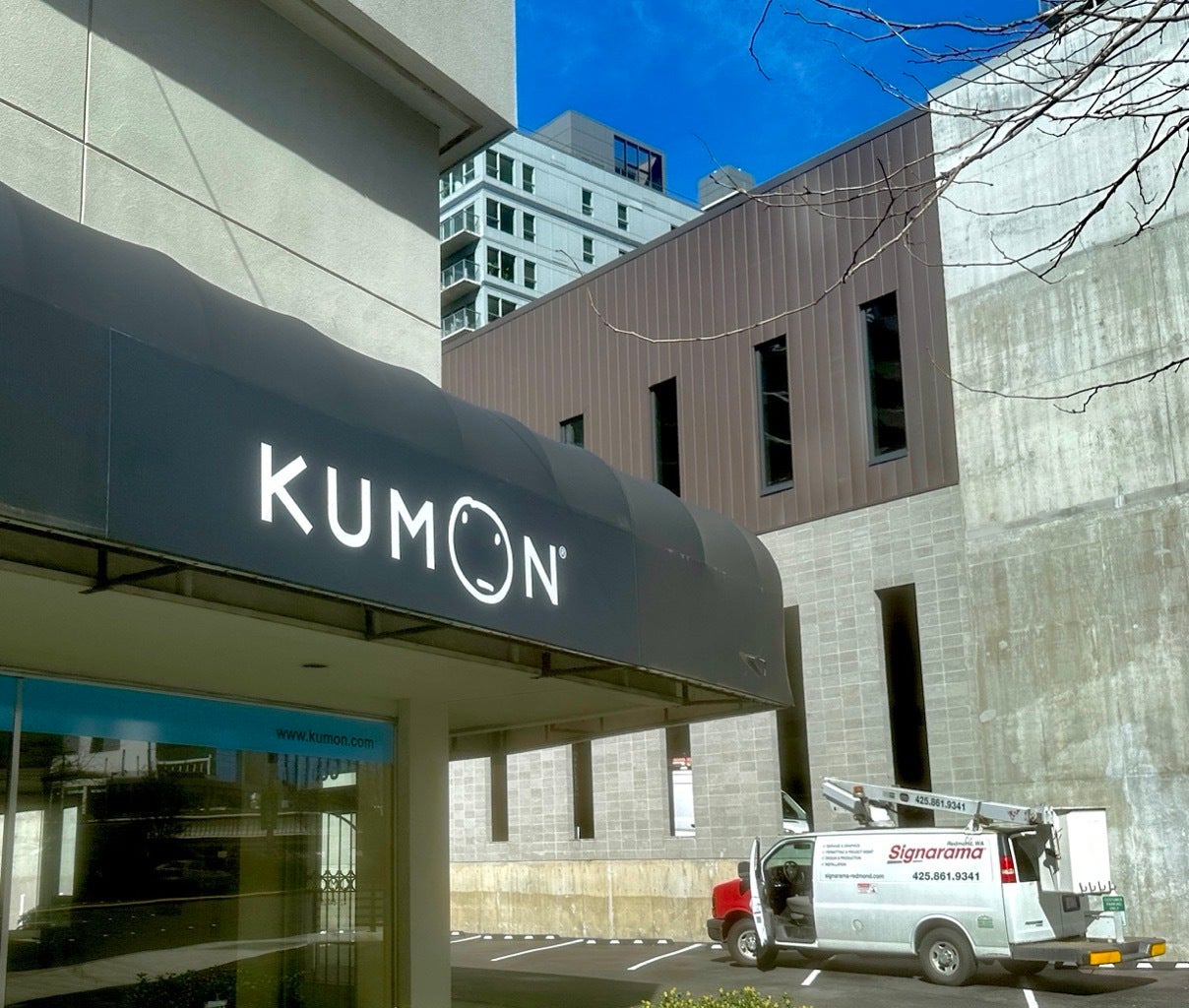 Awning Graphics That Make the Grade: Kumon’s Storefront by Signarama Redmond