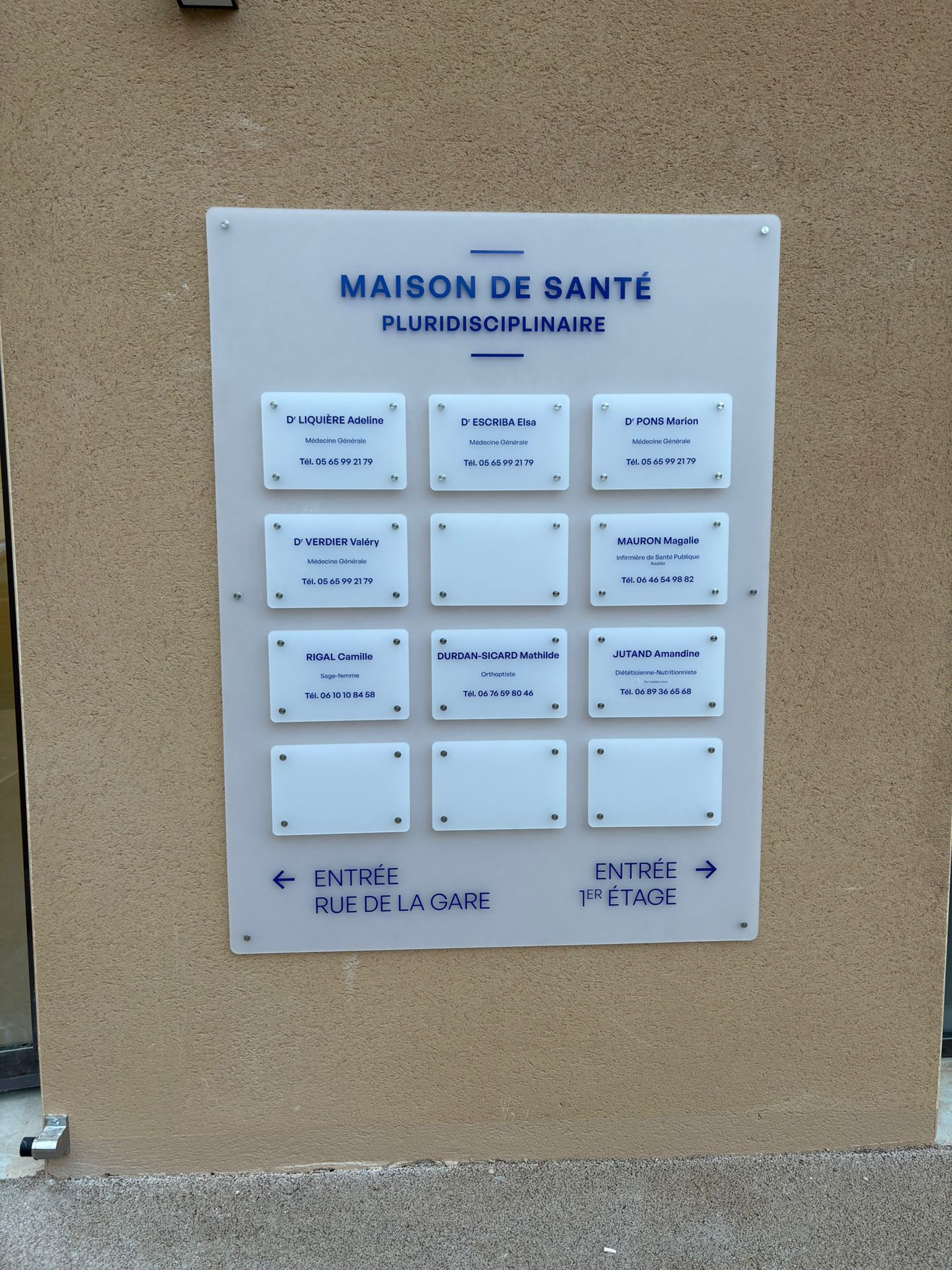 Signalétique complète Maison de Santé St-Affrique
