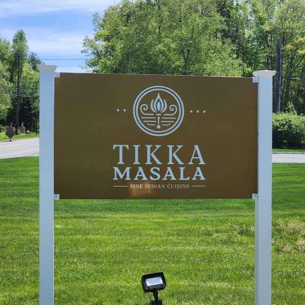 Tikka masala Tower sign