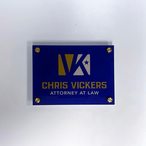 9371 Vickers Acrylic Wall Plates with Standoffs