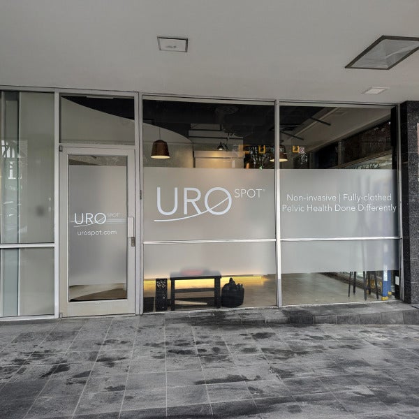 Frosted window graphics for UROSPOT