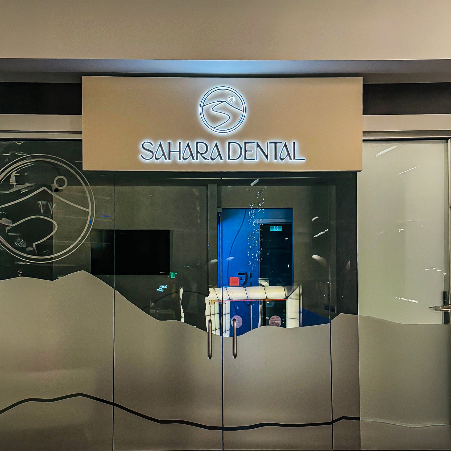 Storefront Illuminated Sign for Sahara Dental
