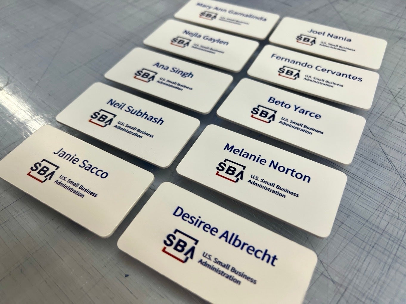 Make A Statement - Across the Boardroom or City Skyline - Custom Name Badges for US Small Business Administration - Seattle, WA