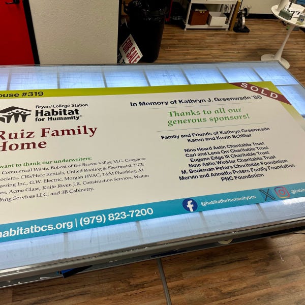 Habitat for Humanity Signage