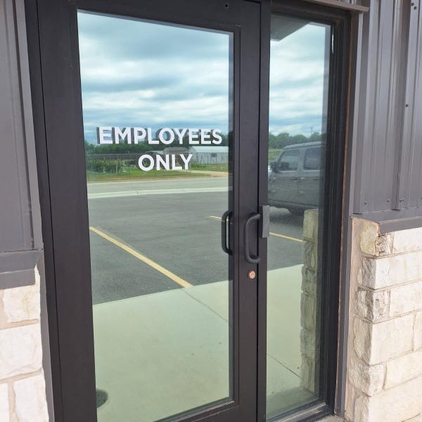 Security State Bank and Trust_Window Drive Thru Graphics_Window Vinyl_Employee Only