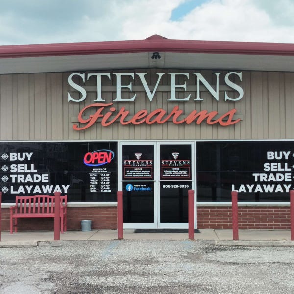 Stevens Firearms Channel Letters and Window Decals